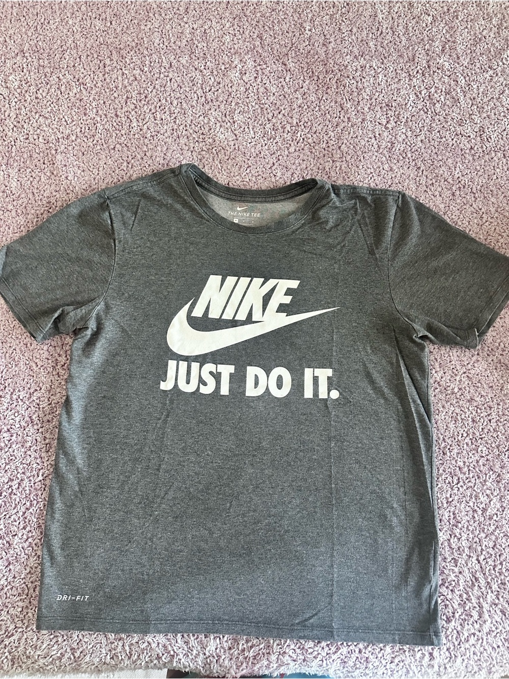 Nike Gray Short Sleeve 'Just Do It' Logo Tee